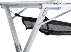 Campart Campingtafel XL TA-0806 - Opvouwbaar, Lichtgewicht En Met Verstelbare Poten - Kampeertafel Inklapbaar Inclusief Opbergtas - 140 X 80 X 70 Cm - Wit -Kampeermeubilair 1200x891