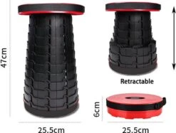 Kampeerkruk - Uitschuifbare Kruk - Rood/Zwart- Tot 120 Kg - Travel Stool - Opvouwbare Campingkruk - Inklapbaar Krukje - Telescopische Kruk - Camping - Outdoor 21 Kampeerkruk - Uitschuifbare Kruk - Rood/Zwart- Tot 120 Kg - Travel Stool - Opvouwbare Campingkruk - Inklapbaar Krukje - Telescopische Kruk - Camping - Outdoor -Kampeermeubilair 1200x910