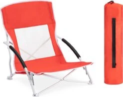 JEMIDI Lichtgewicht Inklapbare Draagbare Strandstoel - Opvouwbare Campingstoel Met Draagtas - Ademend En Comfortabel -Kampeermeubilair 1200x943