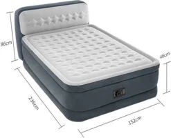 Intex 64448 - Queen Deluxe Ultra-Plush Zelfopblazend 2-persoons Luchtbed Met Hoofdboord (203x152x46cm) -Kampeermeubilair 1200x972 2