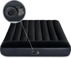 Intex Luchtbed - Twijfelaar - 137 X 191 X 25 Cm - Blauw - Met Ingebouwde Pomp, Hoeslaken Antraciet En Reparatieset -Kampeermeubilair 1200x983 3