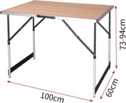 Kamyra® Campingtafel Inklapbaar - Kampeertafel, Partytafel - Opvouwbaar, Lichtgewicht & In Hoogte Verstelbaar - Aluminium/Hout 15 Kamyra® Campingtafel Inklapbaar - Kampeertafel, Partytafel - Opvouwbaar, Lichtgewicht & In Hoogte Verstelbaar - Aluminium/Hout -Kampeermeubilair 1200x984