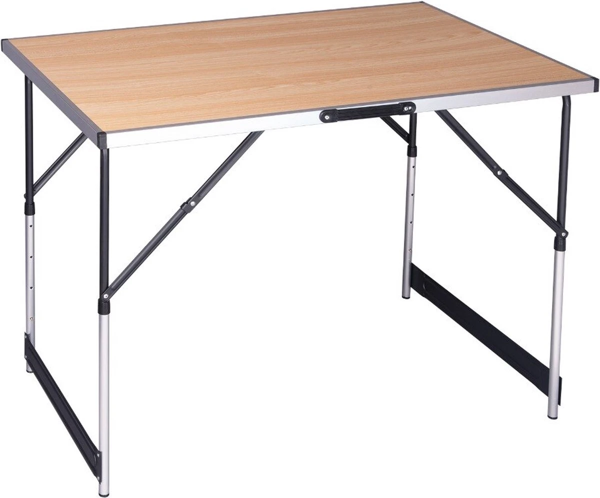 Kamyra® Campingtafel Inklapbaar - Kampeertafel, Partytafel - Opvouwbaar, Lichtgewicht & In Hoogte Verstelbaar - Aluminium/Hout 2 Kamyra® Campingtafel Inklapbaar - Kampeertafel, Partytafel - Opvouwbaar, Lichtgewicht & In Hoogte Verstelbaar - Aluminium/Hout