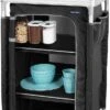 Campart Campingkast CU-0719 – Opvouwbaar En Verstelbaar - 4 Verstelbare Poten - 3 Lagen - Aluminium Frame - Grijs -Kampeermeubilair 620x1200