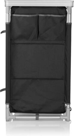 Campart Campingkeuken KI-0734 - Campingkast Groot - 4 Verstelbare Poten - Opvouwbaar En Lichtgewicht - Inclusief Opbergtas - Grijs -Kampeermeubilair 653x1200