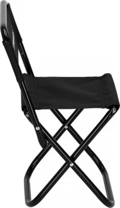 Springos Campingstoel | Kampeerstoel | Vouwstoel | Klapstoel | Zwart -Kampeermeubilair 691x1200