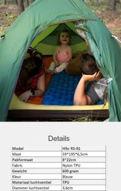 Hikr® Luchtbed - Slaapmat - Opblaasbaar Matras - Lichtgewicht - Outdoor - Camping - Hiking & Wandelen -Kampeermeubilair 764x1200 1