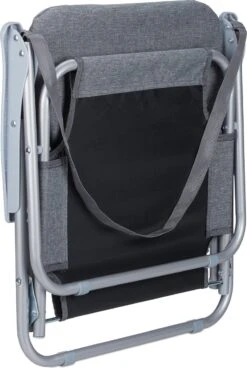 Relaxdays Strandstoel Opvouwbaar - Set Van 2 - Lage Campingstoel - Kampeerstoel Leuning - Grijs -Kampeermeubilair 805x1200