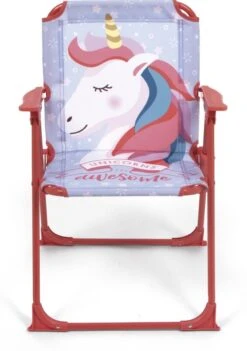Kampeermeubilair 37 Arditex Klapstoel Unicorn Junior 53 Cm Polyester Roze/blauw