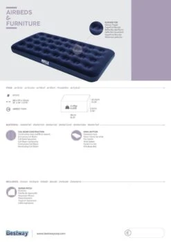 Pavillo Twin Luchtbed - 1-Persoons - 188x99x22 Cm -Kampeermeubilair 849x1200 3