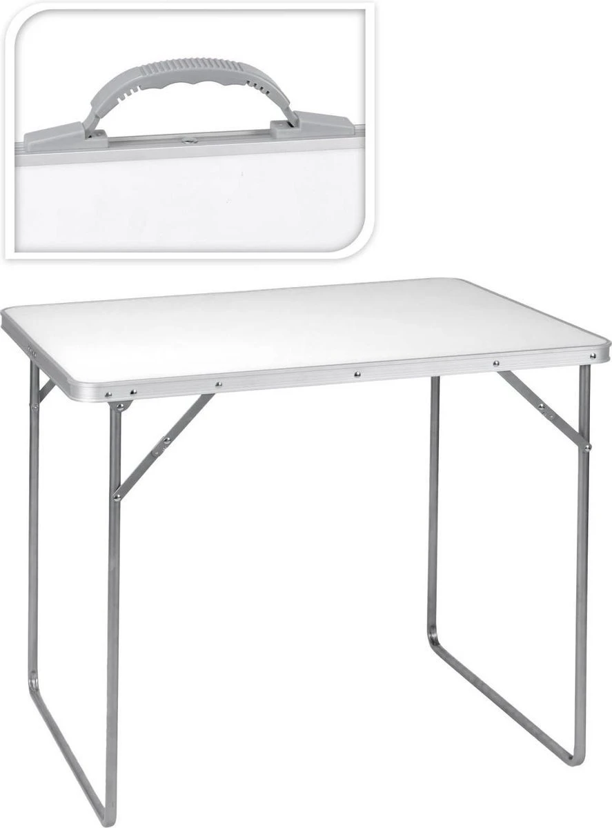 GENERIC Campingtafel Wit - 80 X 60 X 69 Cm - Tuintafel - Inklapbaar 3 GENERIC Campingtafel Wit - 80 X 60 X 69 Cm - Tuintafel - Inklapbaar