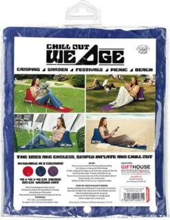 CKB LTD - Chill Out - Luchtbed - Campingstoel - Wedge Opblaasbare Ligstoel - Blauw Strandstoel 1 Persoons Volwassen Luchtbedden Kampeerstoel Vouwstoel Stoel Slaapmatje Slaapmatten Opvouwbaar Volwassenen Tuinstoel Opblaasstoel Kampeerstoelen Lucht -Kampeermeubilair 929x1200